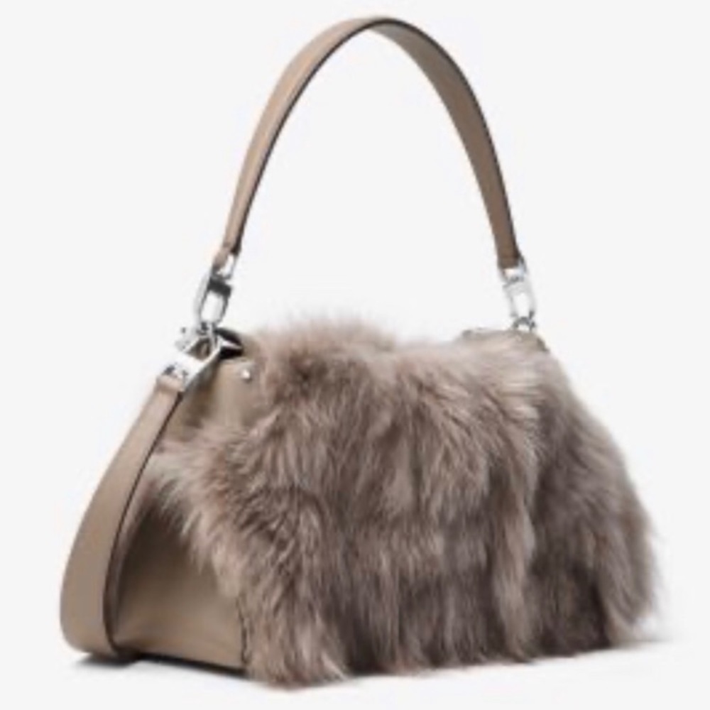 🎁 ⭐️ 💼 Rare Michael Kors collection fox fur Miranda bag⭐️ - Picture 4 of 17